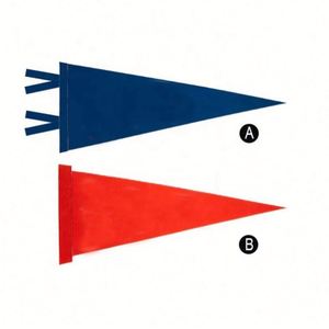 ธงสามเหลี่ยมฟุตบอลแบบซับลิเมชั่นสั่งทำพิเศษ ลายวิทยาลัย พร้อมตราสัญลักษณ์ทีม มีจำหน่ายทุกขนาด - Product Image 1