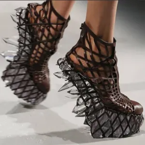 Sandálias planas com design antiderrapante, para meninas e mulheres, sapatos bonitos de impressão 3d, em oferta