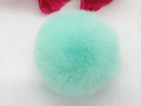 Grand pompon en fausse fourrure moelleuse de 10 cm avec boucles élastiques / Seulement les pompons, pompons en fourrure de lapin Rex imitation écologique