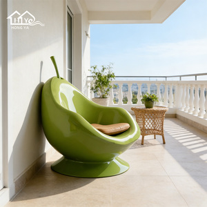 Silla de Diseño Personalizada de Fábrica, Silla de Salón con Forma de <span class=keywords><strong>Pera</strong></span> para Hotel, Resort, Piscina, Balcón, Patio, Decoración de Exteriores - Product Image 2