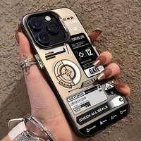 Étui de téléphone portable en TPU noir avec design de dessin animé pour 16 Pro Max 11 12 13 14 15, comprend une poignée de téléphone
