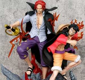 Venta al por mayor 50CM <span class=keywords><strong>Luffy</strong></span> <span class=keywords><strong>Shanks</strong></span> Anime <span class=keywords><strong>figura</strong></span> de acción estatua PVC colección ornamento juguete decorativo regalos - Product Image 2
