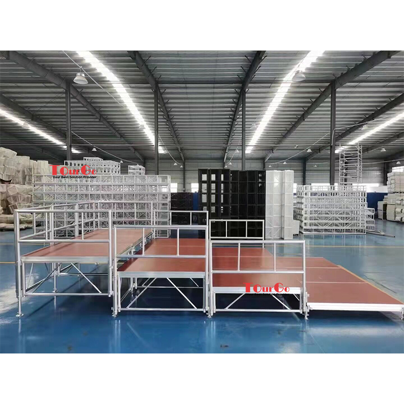 Show Equipment Indoor Outdoor Adjustable Aluminum Mobile Concert Event Roof Truss Staging Platform Portable Stage for Sale