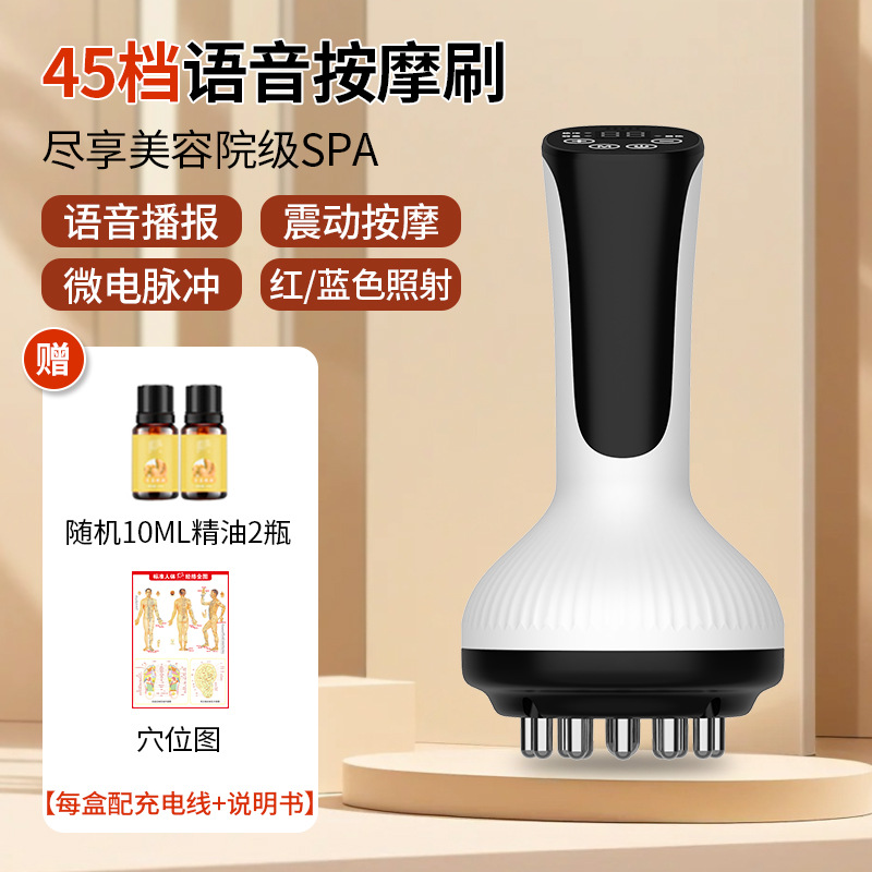 Brosse électrique miyagi 45 voix-2 écran-10 ml de tableau d'acupoint d'huile
