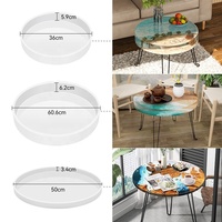 Grande table à manger ronde artisanale en résine époxy personnalisée pour bricolage Moule de table de rivière en silicone et résine à usage durable