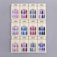 Amovible Multi Pure Color Réutilisable ABS Cercueil Presse sur Ongles Extension Ongles Cristal Faux Ongles Conseils