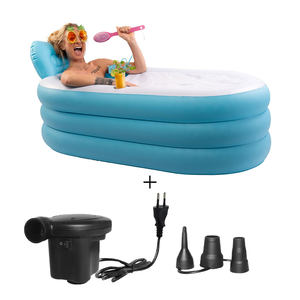 Baignoire de <span class=keywords><strong>spa</strong></span> d'intérieur et d'extérieur en plastique PVC pour adultes baignoire <span class=keywords><strong>gonflable</strong></span> portable pliable avec appui-tête - Product Image 6