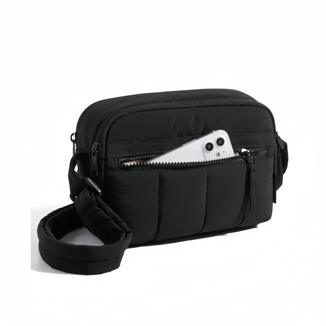 Cross Body Purse Mini Crossbody Bags for Women Travel Purse Puffy Shoulder Handbag Wallet with RFID Blocking Slots