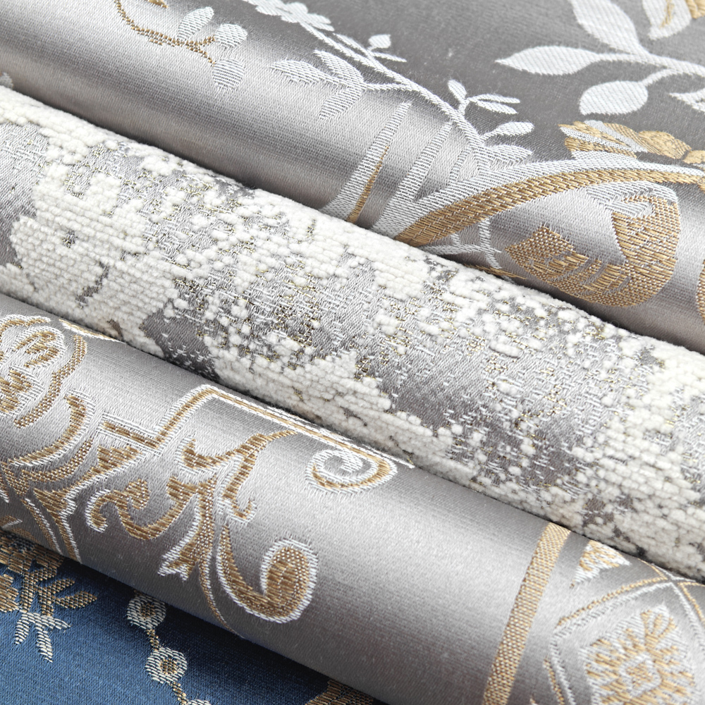 M&Y Royal Damask Silk Brocade Fabric Gold White Upholstery 280cm Table Cloth for Home Deco and Damask Curtain Fabric · image 4