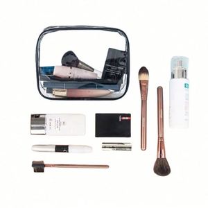 Bolsas de PVC Transparentes con Diseño de Logotipo Personalizado al por Mayor, Bolsa de Viaje Transparente con Cierre para Mujer, para Artículos de Aseo, Maquillaje y Cosméticos - Product Image 4