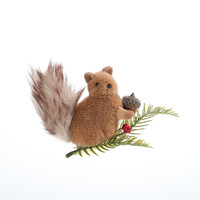 Décoration de Noël suspendue, écureuil en peluche, ornements d'écureuil de Noël pour les décorations de Noël et de l'hiver