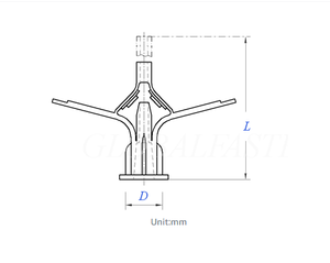 Chevilles murales papillon en plastique, chevilles d'expansion M4 auto-perceuses pour cloisons sèches/plaques de plâtre - Product Image 5