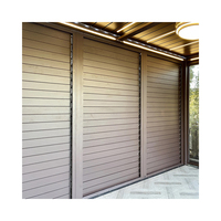 Panneau de clôture en aluminium électrique à lamelles horizontales, clôture d'intimité avec treillis et portails, clôture extérieure durable