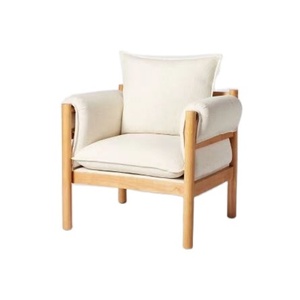 <span class=keywords><strong>Fauteuil</strong></span> en bois massif nordique avec coussin, chaise d'appoint moderne pour <span class=keywords><strong>salon</strong></span>, bureau à domicile, appartement, villa - Taille personnalisable - Product Image 4