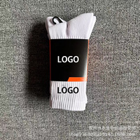 Chaussettes de marque en coton pour hommes, décontractées, en tricot jacquard, avec lettres, en gros, pour les sportifs