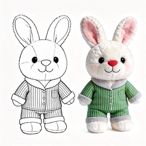 <span class=keywords><strong>Peluche</strong></span> Personalizzato a Forma di <span class=keywords><strong>Coniglio</strong></span> <span class=keywords><strong>Bianco</strong></span>, Giocattolo Imbottito in Tessuto, <span class=keywords><strong>Coniglio</strong></span> Morbido e Soffice - Product Image 1