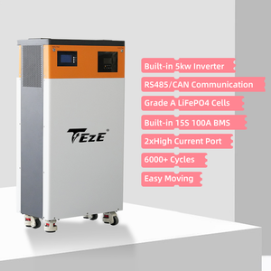 Bộ pin di động tích hợp tất cả trong một 51.2V/48V 314Ah 300Ah 10kwh 15kwh, pin lithium năng lượng mặt trời gia dụng, tích hợp bộ biến tần 5KW ngoài lưới điện - Product Image 1