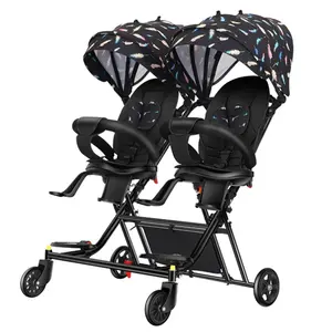 Double Poussette Baby Twins Double Strollers Pram With Two Seats