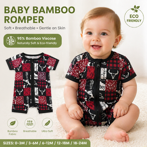 ZP 2026 Yeni Bambu Elyaf Bebek Tulumu OEKO-TEX Sertifikalı Hipoalerjenik Fermuarlı Ayaklı Bebek Uyku Tulumu Özel Baskı - Product Image 1
