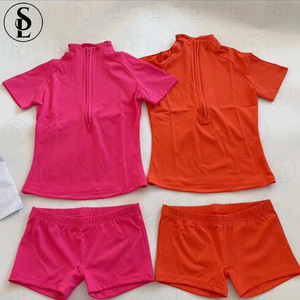 Nouveaux ensembles de basiques de fitness Body Basics : Combinaisons en nylon avec fermeture éclair personnalisée, colorées, pour femme, style Lougewear - Product Image 3