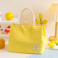 Sac à lunch personnalisé de couleur crème étudiants pour travailler avec repas pour voyager sac isolant feuille d'étain alimentaire bento sac isotherme