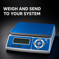 Báscula Industrial de Banco con Capacidad de 30 kg, Transferencia de Datos por USB, Plato Grande y Pantalla Retroiluminada para Logística y Control de Inventario