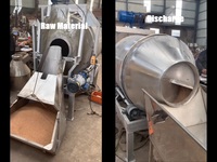 Mélangeur à rouleaux en acier inoxydable pour les infusions de plantes et les feuilles de thé, machine de séchage par pulvérisation et d'aromatisation, fréquence variable horizontale