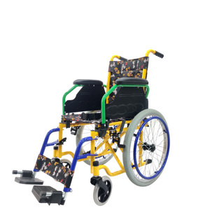 Celebral parálisis peso ligero portátil hermosa silla de ruedas para niños - Product Image 6