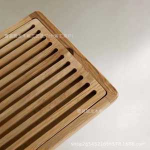 Support à pain en bambou perforé 38x24x2cm avec filtre à miettes, planche de découpe de cuisine pour toasts et sandwichs - Product Image 4