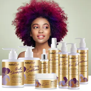 OEM Private Label Organic Hair Care Treatment Curl 4C Frizz Ease Leave In Detangle Hair Spray Curly Shampoo And Conditioner Sets