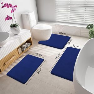 Super Soft Absorbent Dust-free Memory Foam Flannel Surface Modern <b>Bathroom</b> <b>Mats</b> Non Slip Machine Washable for Home & Hotel Use - Product Image 4