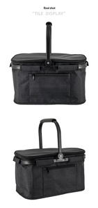 Panier de courses pliable en plastique isolé avec poignée pour supermarché, restauration rapide, pique-nique, personnalisable en usine pour 18 ans et plus - Product Image 2