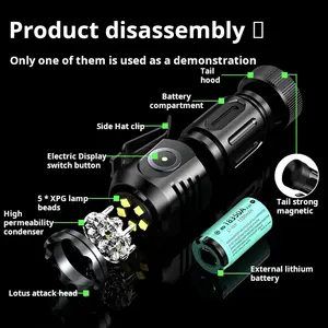 Outdoor Multi Functional Flashlight F82 Long Range Strong Light Mini Portable Led Flashlight