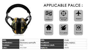 शूटिंग इलेक्ट्रॉनिक इयरमफ ध्वनि प्रवर्धन इलेक्ट्रिक कान संरक्षण शोर में कमी कान 25 डीबी - Product Image 6