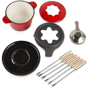 Venta al por mayor Mini Chocolate Pequeño Juego de ollas para fondue de queso y 6 tenedores para fondue - Product Image 6