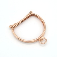 Accessoires de sac à main en métal doré clair, cadre de conception de luxe, cadre de serrure de baiser, cadre de porte-monnaie de forme ronde, vente en gros