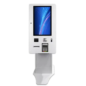21.5 inç dokunmatik ekran zemin standı bilet dağıtıcı banka hastane eczane elektronik kuyruk bilet dağıtıcı makinesi