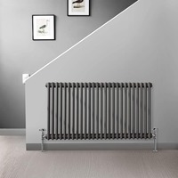 Radiateurs haut en acier à 2 colonnes pour installations thermiques domestiques Radiateurs de chauffage collectif d'intérieur Chauffe-eau blanc/anthracite