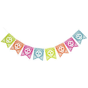 EAST TERN Vente en gros Kit de décoration pour le <span class=keywords><strong>Jour</strong></span> des Morts, Pâques, Remise de diplôme, comprenant bannière, lanterne et éventail en papier pour fournitures de fête - Product Image 3