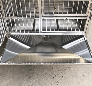 Modulaire luxe massief roestvrijstalen hondenkennel op maat gemaakte extra sterke grote hondenbench leverancier - Product Image 3