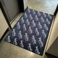 Maßgefertigte Fußmatte mit Volldruck-Logo, Wiederholendes Markenmuster, Personalisiertes Design für Tür, Büro, Einzelhandelsgeschäft, Eingang