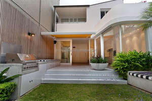 Isla de Cocina Exterior JOYEDA con Ruedas, Diseño de Encimera, Unidades de Piedra, Refrigerador, Luces, Prefabricada y en Isla de Cocina Exterior - Product Image 2