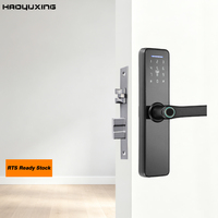 Cerradura Inteligente de Aluminio para Puerta con Huella Dactilar, Contraseña, Tarjeta de Acceso, Wi-Fi para la Aplicación Tuya, Seguridad de Grado C
