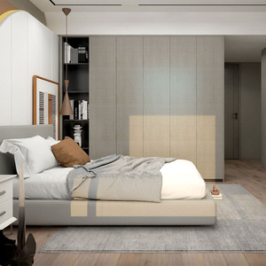 Meubles sur mesure Armoires Portes à charnières Tiroirs cachés Armoires en bois modernes avec portes coulissantes - Product Image 3