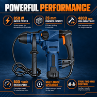 Marteau perforateur rotatif OEM/ODM 850W, puissance 26mm pour perçage du béton, utilisation en construction et bricolage, performance d'impact 4800BPM