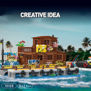 Moule King 10108 Dockside Tavern MOC Assembly Model 842PCS Creative Bricks Kids Unisex Educational Building Block Set Toys - Product Image 2