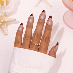 Faux ongles réutilisables à presser avec logo personnalisé, colle à ongles pour faux ongles, faux ongles effet œil de chat, fournitures pour ongles français. - Product Image 2