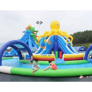 <span class=keywords><strong>Toboggan</strong></span> aquatique gonflable commercial en forme de pieuvre, combo <span class=keywords><strong>toboggan</strong></span> aquatique gonflable, <span class=keywords><strong>piscine</strong></span> flottante, parc aquatique mobile pour enfants et adultes - Product Image 5