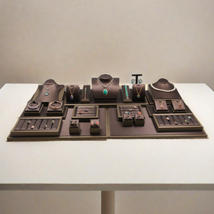 ชุดเครื่องประดับหนัง PU สำหรับร้านค้าหรูหราชุดเครื่องประดับหน้าต่างร้านเครื่องประดับตามสั่ง - Product Image 6