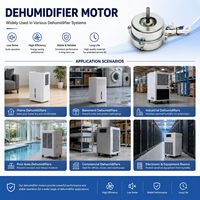 Moteur de ventilateur de déshumidificateur asynchrone à faible bruit, monophasé, 10W, 220V, 1450 tr/min, étanche, efficacité IE3